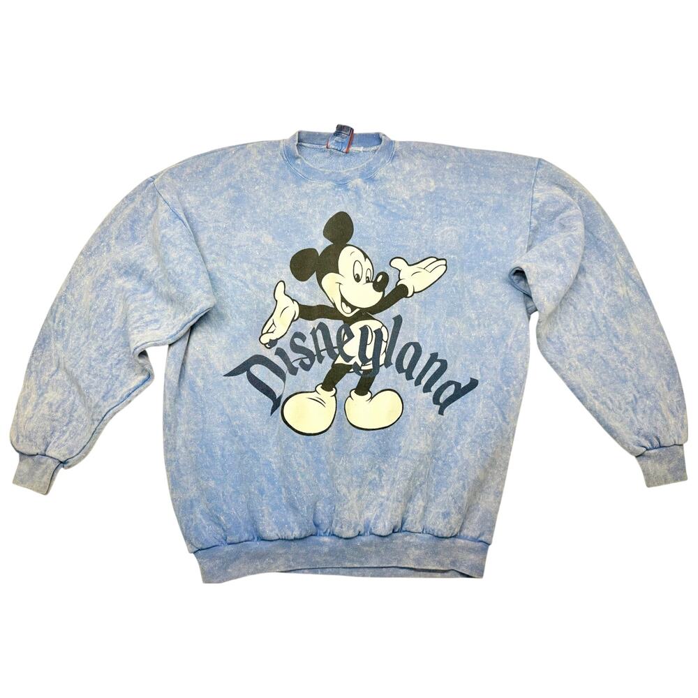 Vintage Disney Designs Mickey Mouse Disneyland Sweatshirt USA One Size Acid Wash